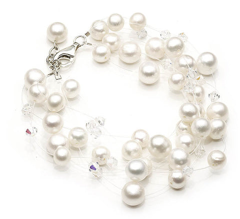 Phoebe Floating Pearl Bracelet